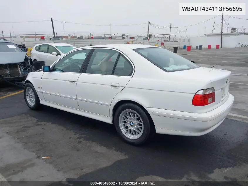 2001 BMW 525Ia VIN: WBADT43411GF56695 Lot: 40549532