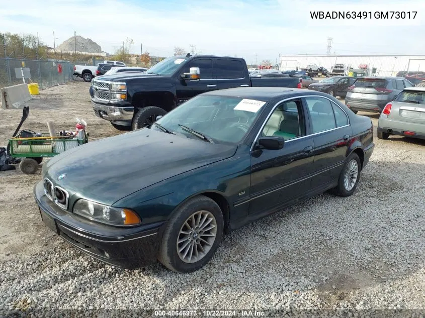 2001 BMW 540Ia VIN: WBADN63491GM73017 Lot: 40646973