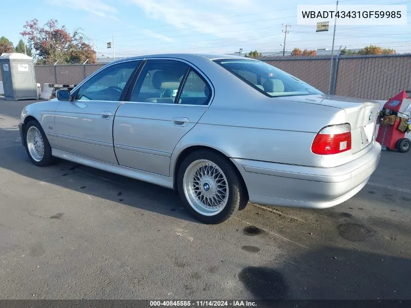 2001 BMW 525Ia VIN: WBADT43431GF59985 Lot: 40845585