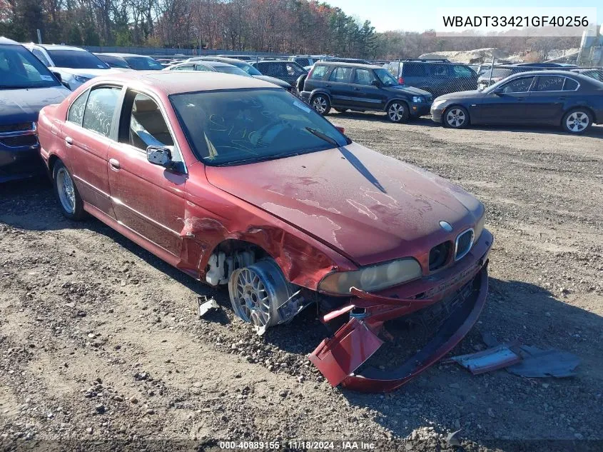 2001 BMW 525I VIN: WBADT33421GF40256 Lot: 40889155