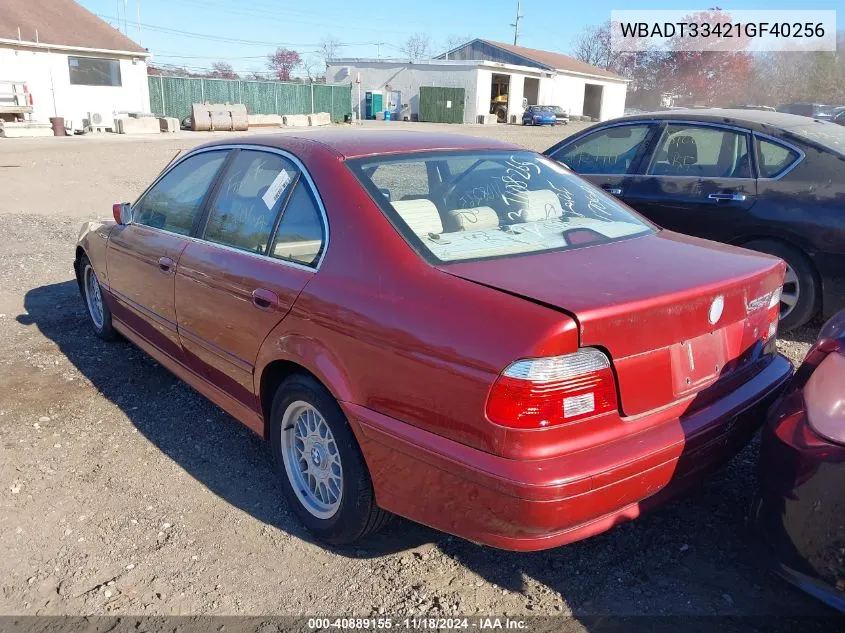 2001 BMW 525I VIN: WBADT33421GF40256 Lot: 40889155