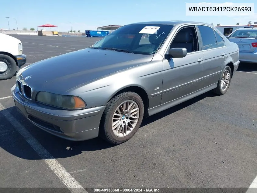 2002 BMW 530Ia VIN: WBADT63412CK26993 Lot: 40133868