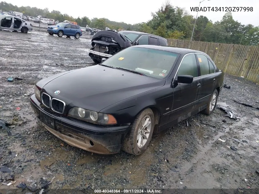 2002 BMW 525Ia VIN: WBADT43412GZ97998 Lot: 40348364