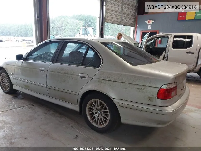 WBADT634X3CK34916 2003 BMW 530Ia