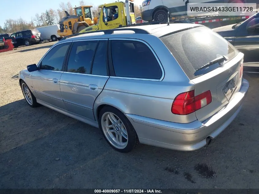 2003 BMW 525Ita VIN: WBADS43433GE11728 Lot: 40809057