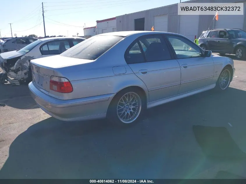 2003 BMW 530Ia VIN: WBADT63483CK32372 Lot: 40814062