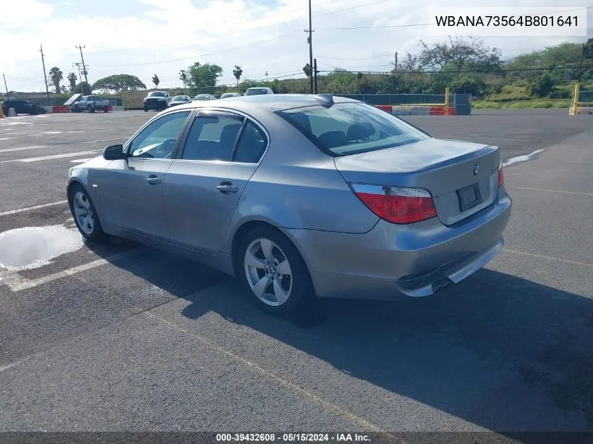 2004 BMW 530I VIN: WBANA73564B801641 Lot: 39432608