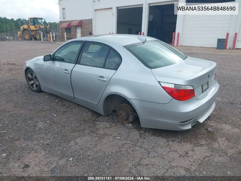 2004 BMW 525I VIN: WBANA53564B848690 Lot: 39781151