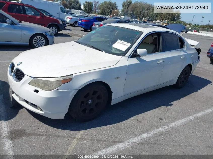 WBANA53524B173940 2004 BMW 525I