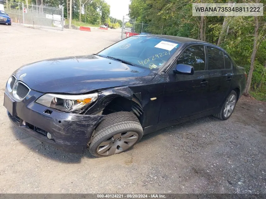 2004 BMW 530I I VIN: WBANA73534B811222 Lot: 40124221