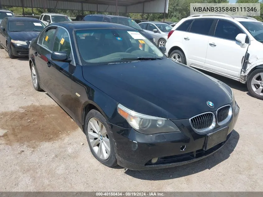 2004 BMW 545I VIN: WBANB33584B111346 Lot: 40150434