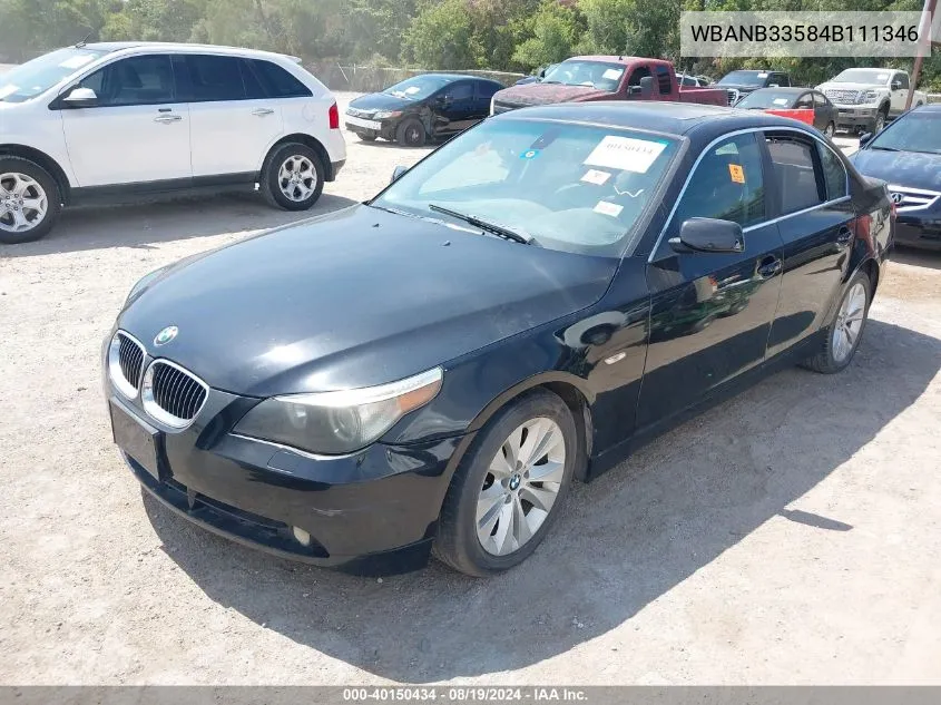 2004 BMW 545I VIN: WBANB33584B111346 Lot: 40150434