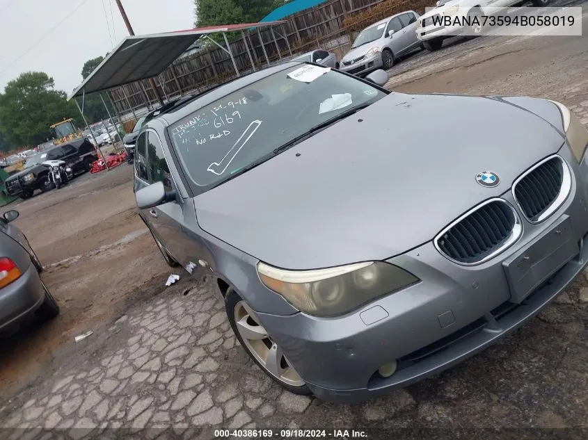 WBANA73594B058019 2004 BMW 530I