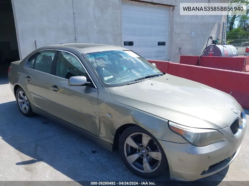 WBANA53585B856940 2005 BMW 525I