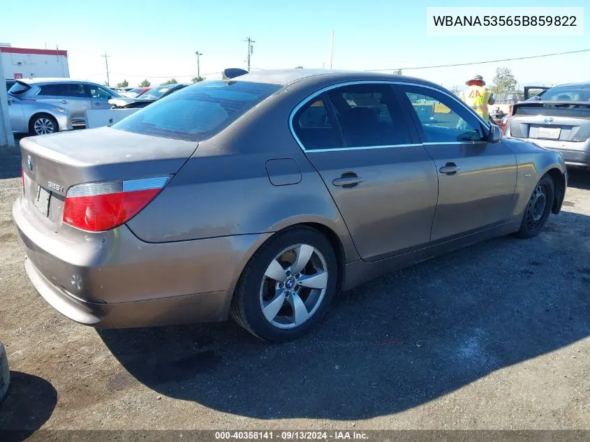 2005 BMW 525I VIN: WBANA53565B859822 Lot: 40358141