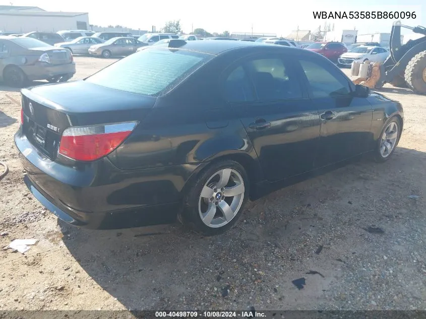 WBANA53585B860096 2005 BMW 525I