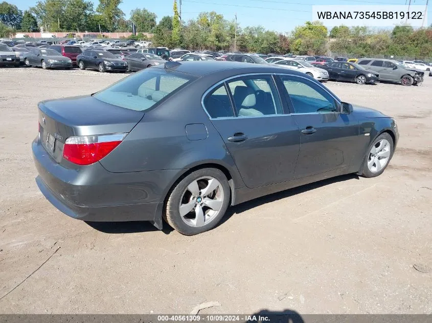 WBANA73545B819122 2005 BMW 530I