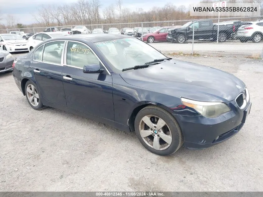 2005 BMW 525I VIN: WBANA53535B862824 Lot: 40812345