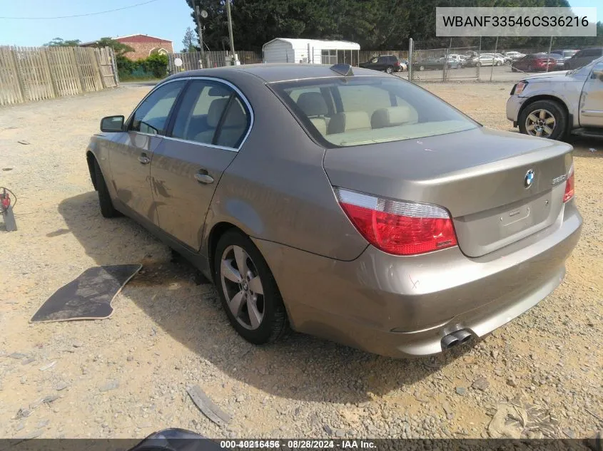 2006 BMW 525Xi VIN: WBANF33546CS36216 Lot: 40216456