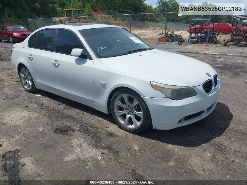 WBANB53526CP02183 2006 BMW 550I