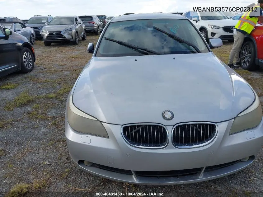 2006 BMW 550 I VIN: WBANB53576CP02342 Lot: 40481450