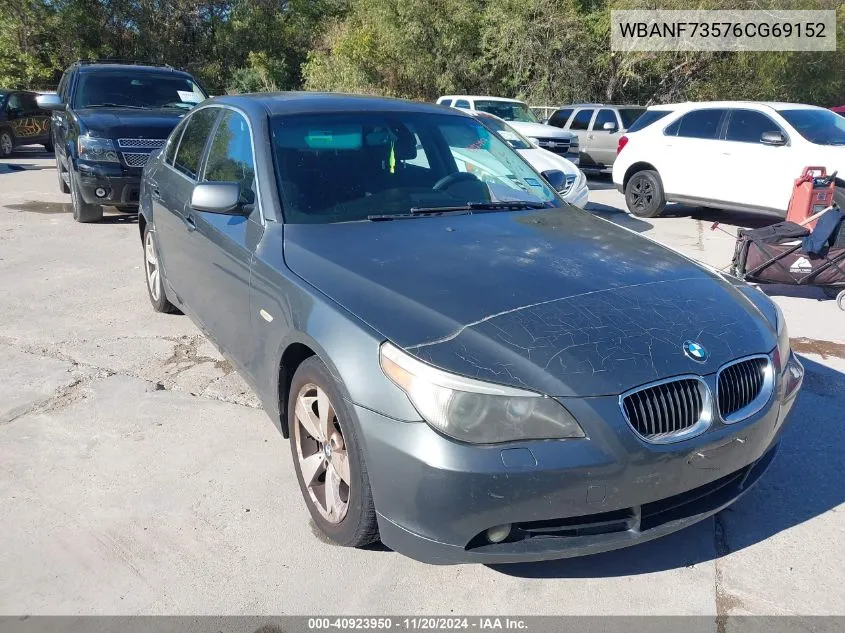 2006 BMW 530Xi VIN: WBANF73576CG69152 Lot: 40923950