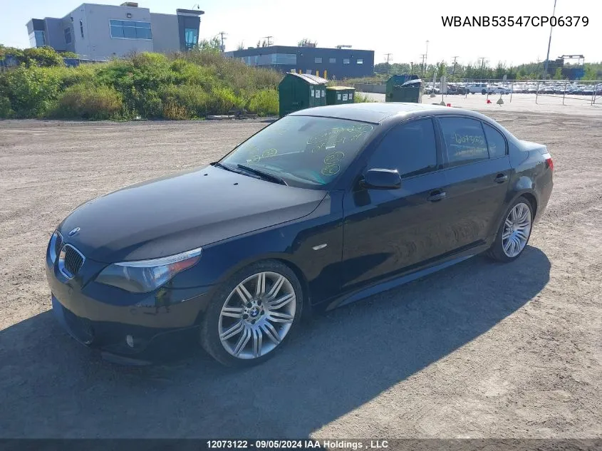 2007 BMW 5 Series VIN: WBANB53547CP06379 Lot: 12073122