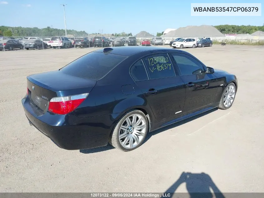 2007 BMW 5 Series VIN: WBANB53547CP06379 Lot: 12073122