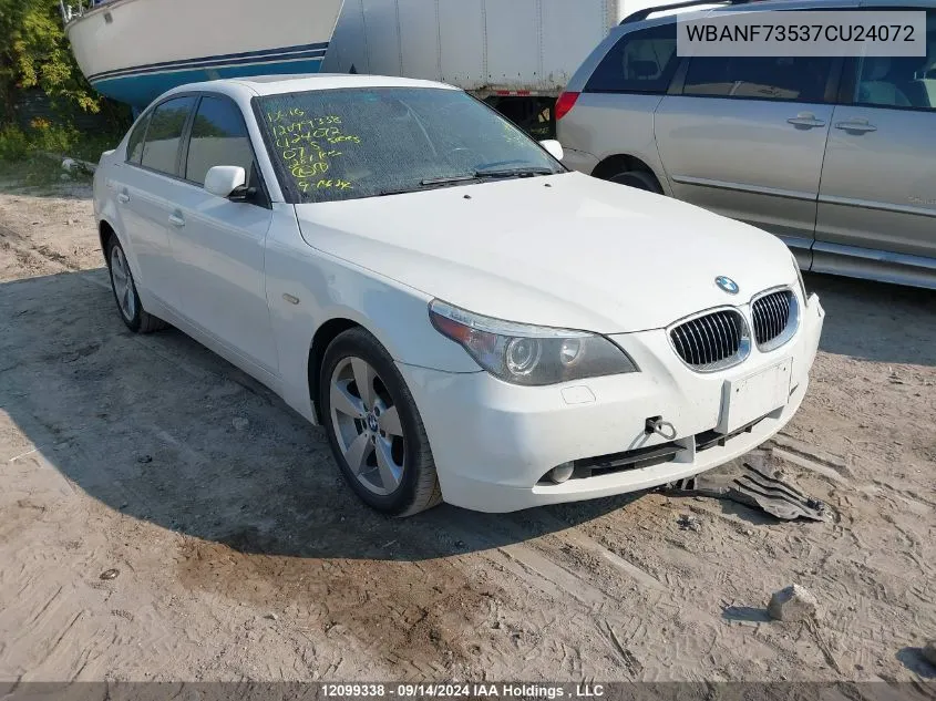 2007 BMW 530 Xi VIN: WBANF73537CU24072 Lot: 12099338