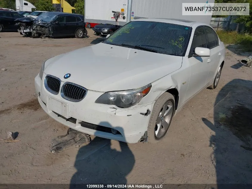 2007 BMW 530 Xi VIN: WBANF73537CU24072 Lot: 12099338