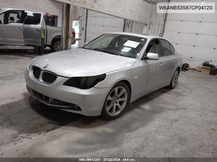 2007 BMW 550I VIN: WBANB53587CP04120 Lot: 39912387