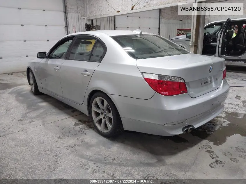 2007 BMW 550I VIN: WBANB53587CP04120 Lot: 39912387