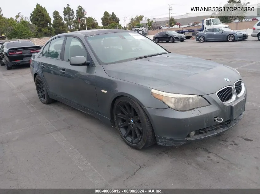 2007 BMW 550I VIN: WBANB53517CP04380 Lot: 40065012