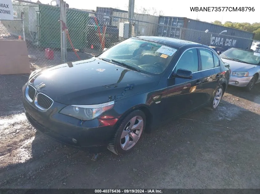 2007 BMW 530I VIN: WBANE73577CM48796 Lot: 40375436