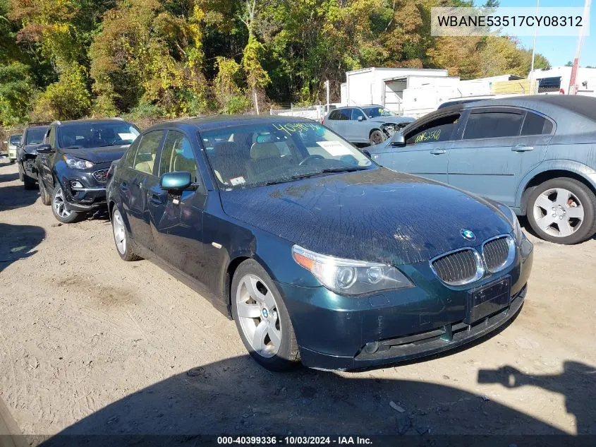 2007 BMW 525I VIN: WBANE53517CY08312 Lot: 40399336