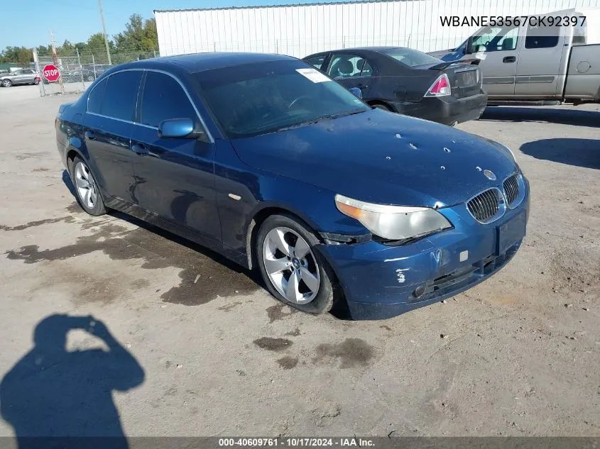 2007 BMW 525I VIN: WBANE53567CK92397 Lot: 40609761