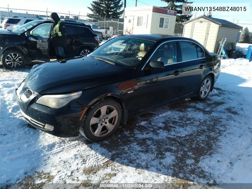 2008 BMW 528 Xi VIN: WBANV13548BZ48015 Lot: 30049648