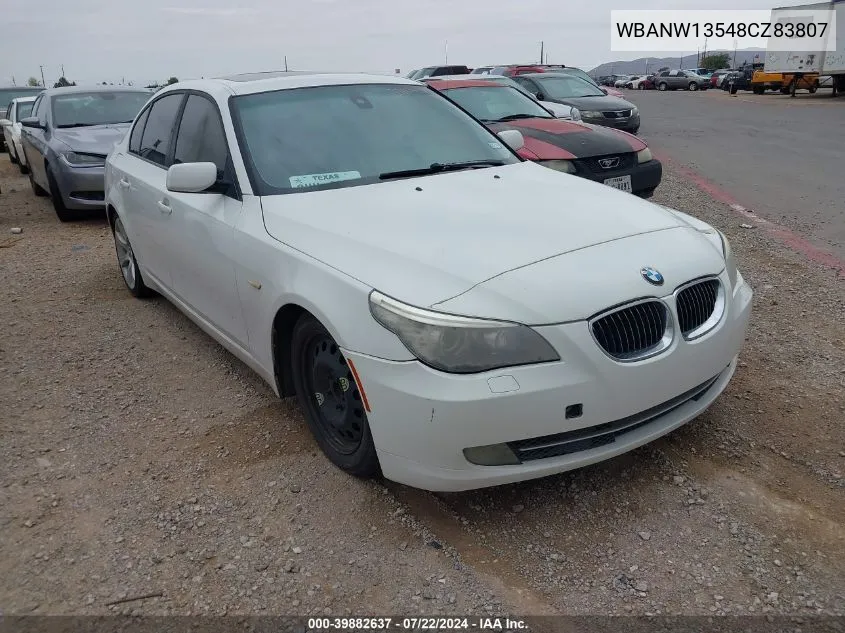 2008 BMW 535I VIN: WBANW13548CZ83807 Lot: 39882637