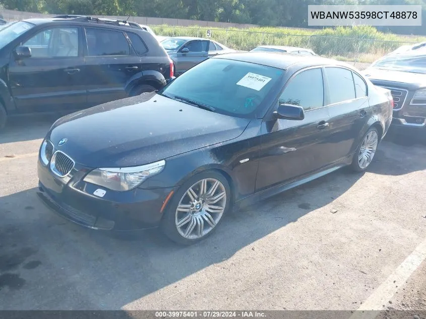 2008 BMW 550I VIN: WBANW53598CT48878 Lot: 39975401