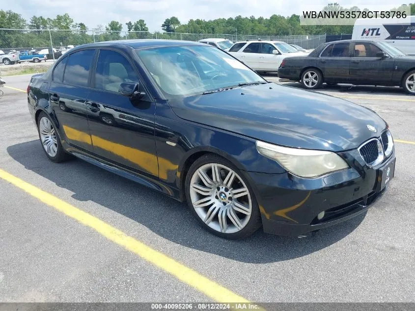 2008 BMW 550I VIN: WBANW53578CT53786 Lot: 40095206