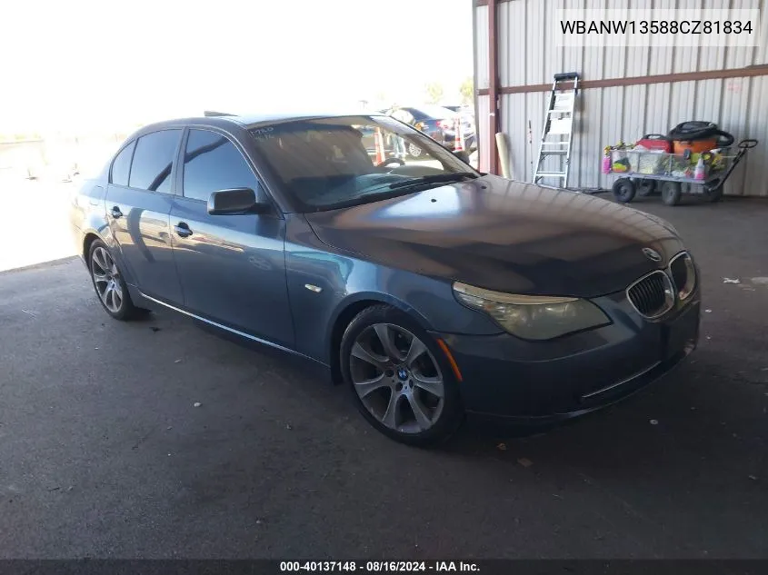 2008 BMW 535I VIN: WBANW13588CZ81834 Lot: 40137148