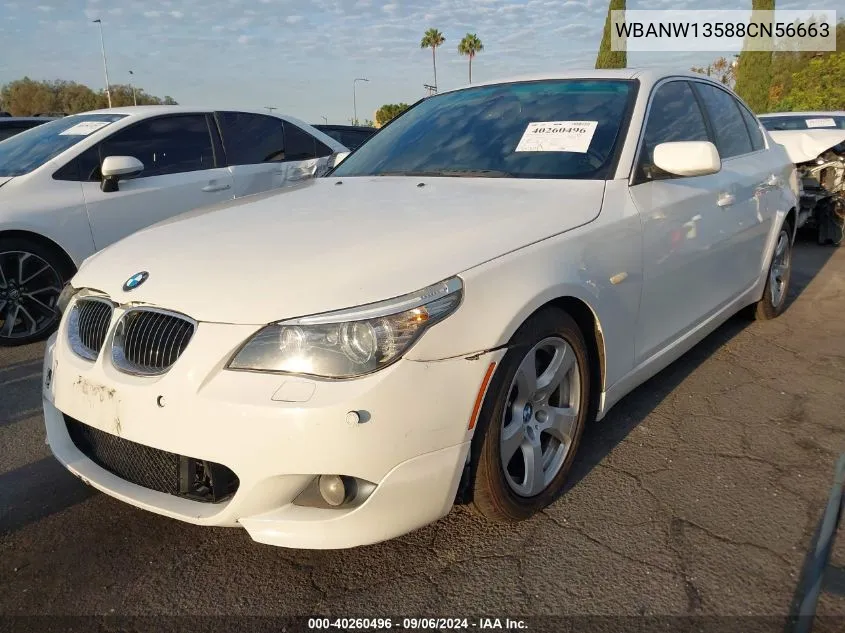 2008 BMW 535I VIN: WBANW13588CN56663 Lot: 40260496