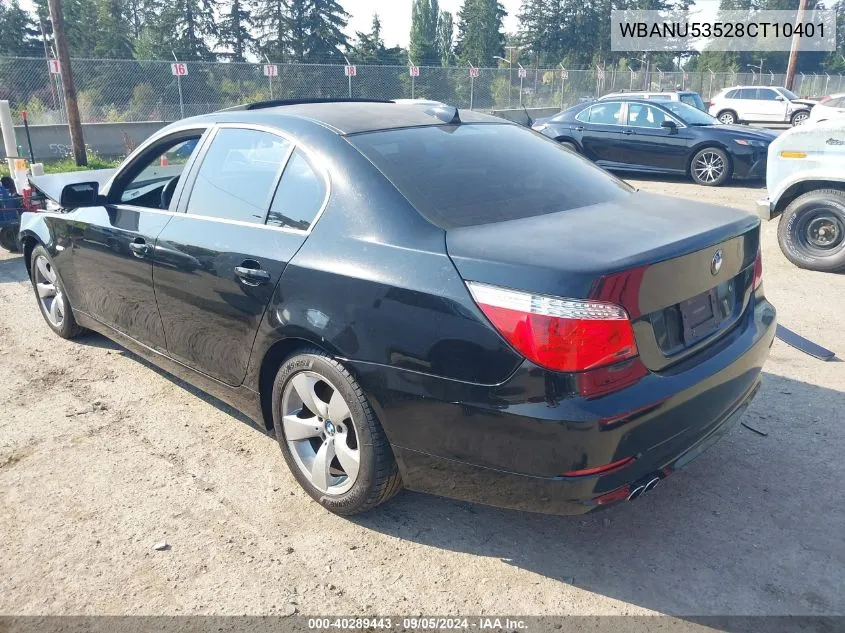 WBANU53528CT10401 2008 BMW 528I