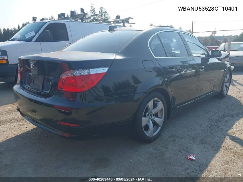 WBANU53528CT10401 2008 BMW 528I