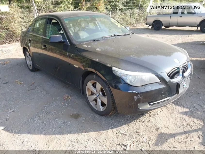 2008 BMW 528Xi Xi VIN: WBANV13538CZ51093 Lot: 40314403