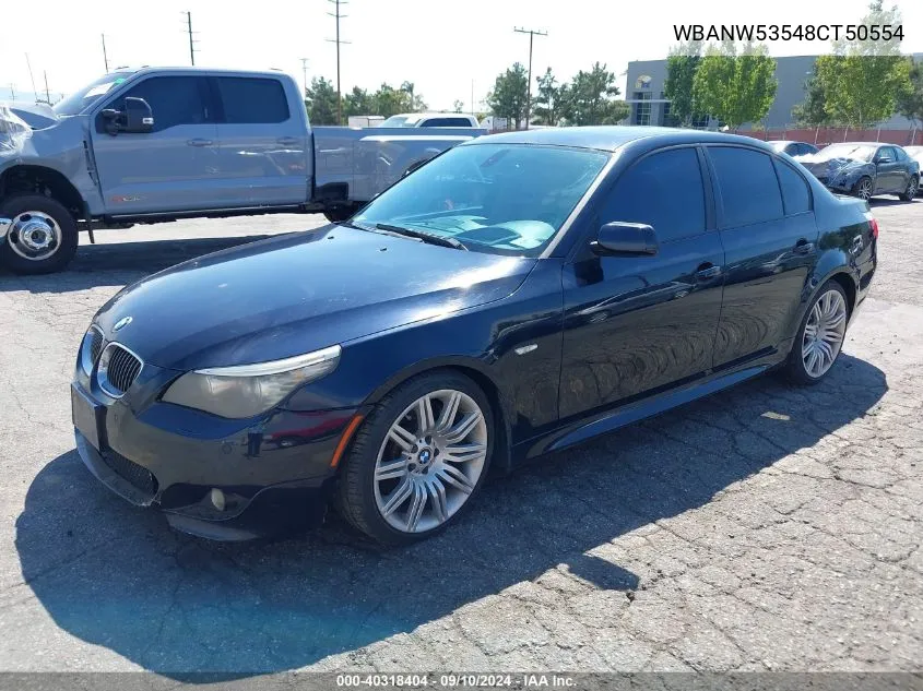 2008 BMW 550I I VIN: WBANW53548CT50554 Lot: 40318404