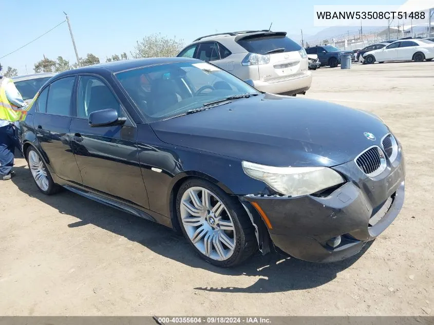 WBANW53508CT51488 2008 BMW 550I