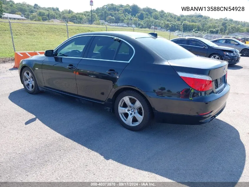 2008 BMW 535I VIN: WBANW13588CN54928 Lot: 40373570