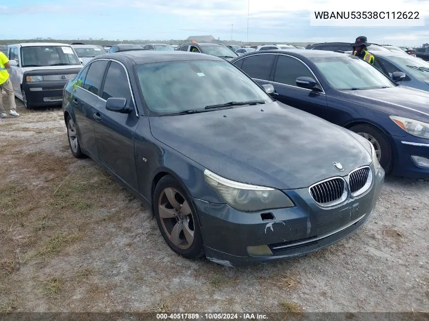 2008 BMW 528 I VIN: WBANU53538C112622 Lot: 40517889