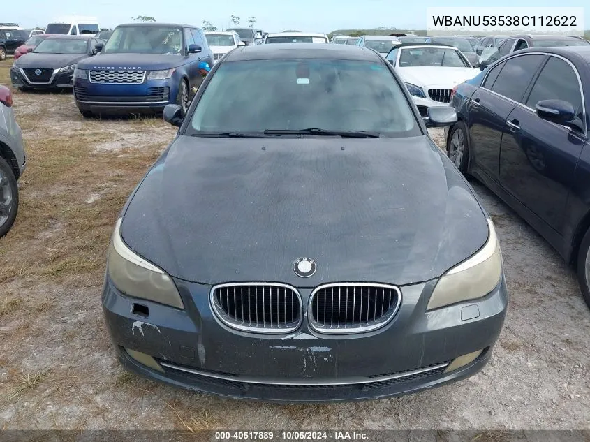 2008 BMW 528 I VIN: WBANU53538C112622 Lot: 40517889